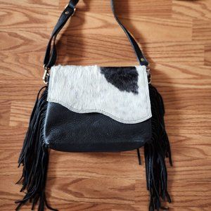 Genuine Handmade Cowhide Leather Flip Top Shoulder Bag